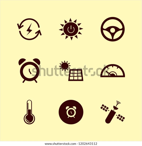 panel icon. panel vector\
icons set renewable energy, satellite, temperature and solar\
panel