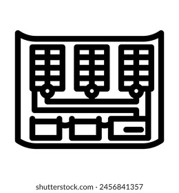 panel installation solar line icon vector. panel installation solar sign. isolated contour symbol black illustration