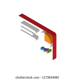 Panel isometric left top view 3D icon