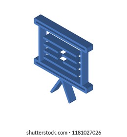 Panel isometric left top view 3D icon