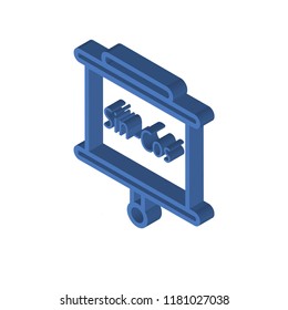 Panel isometric left top view 3D icon