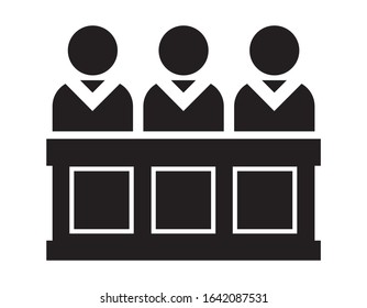 panel of judges icon, vector illustration