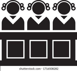 icono del panel de jueces, ilustración vectorial