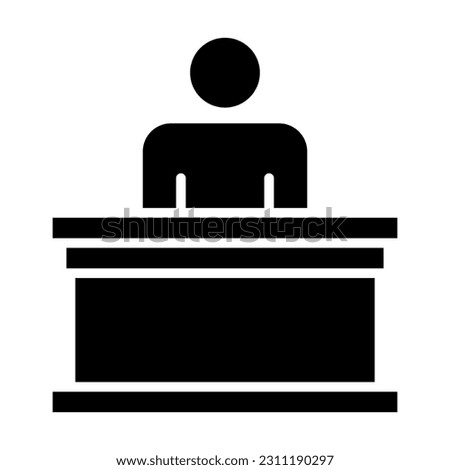 Panel of judges Vector Glyph Icon For Personal And Commercial Use.
