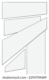 panel layout of strip comic and manga. vector page with empty space ready to use. storyboard copy space  for graphic design creation and comic book.