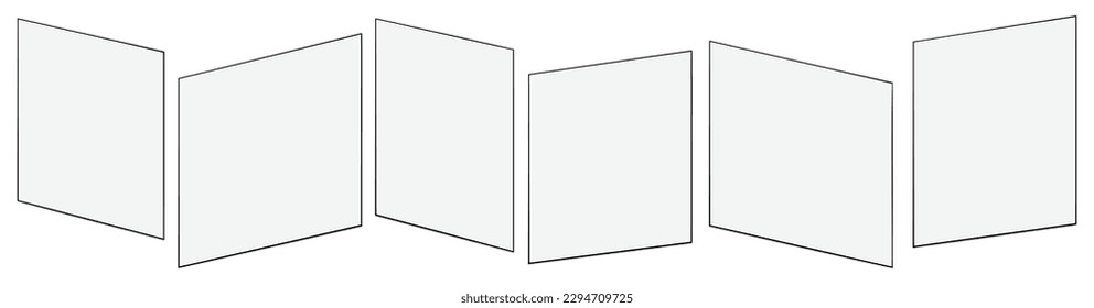 panel layout of strip comic and manga. vector page with empty space ready to use. storyboard copy space  for graphic design creation and comic book.