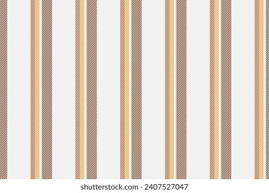 Banda de textura de líneas de panel, patrón de tela vectorial de imitación. Cosecha textil vertical de fondo sin fisuras de color blanco y naranja.