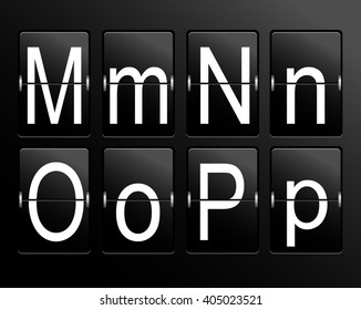 Panel, machanic looking retro letters. Vector art.