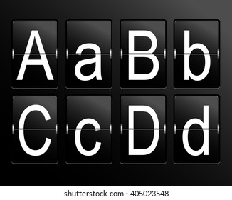 Panel, machanic looking retro letters. Vector art.