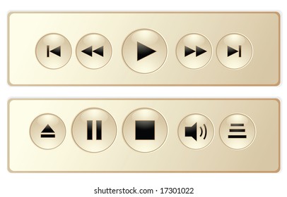 Panel for media player. Vector illustration