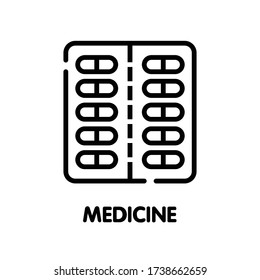 Panel medicine outline icon design style illustration on white background eps.10