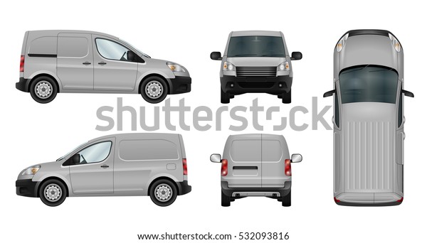 Panel Mini Van Vector Template Isolated Stock Vector (royalty Free 