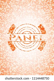 Panel orange mosaic emblem