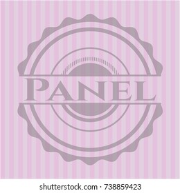 Panel pink emblem. Retro
