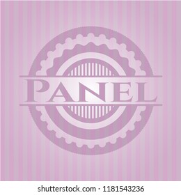 Panel pink emblem. Vintage.