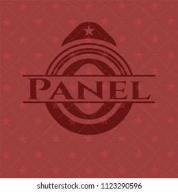 Panel red emblem. Vintage.