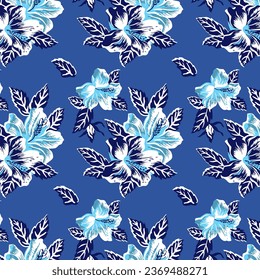 panel seamless print pattern of lotus flowers