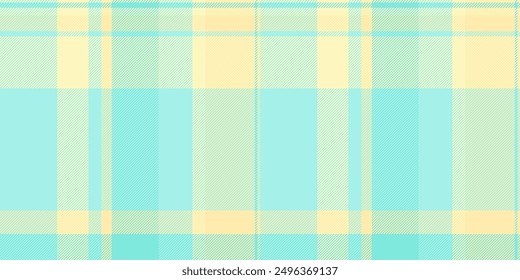 Tartán de textura sin costuras de panel, Vector de invitación textil check. Fondo a cuadros de tela de patrón juvenil en paleta de colores verde azulado y claro.