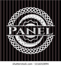 Panel silvery shiny badge