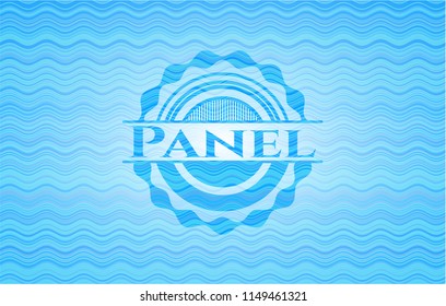 Panel sky blue warer style emblem.