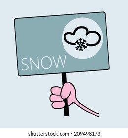 panel for snow weather art vector illustration