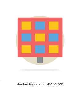 Panel, Solar, Construction Abstract Circle Background Flat color Icon