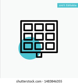 Panel, Solar, Construction turquoise highlight circle point Vector icon