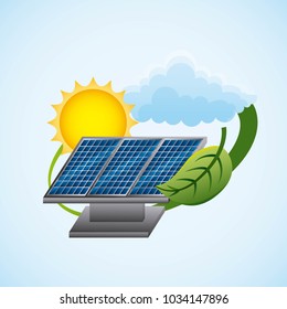 panel solar ecology power cloud sun - energy clean
