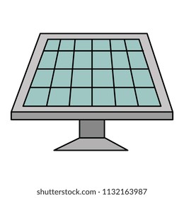 panel solar isolated icon