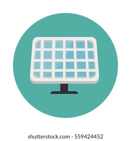 panel solar isolated icon