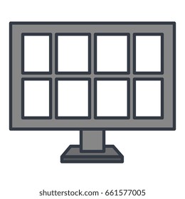 panel solar isolated icon