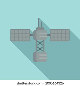 Panel Space Station Icon Flat Vector. Satellite Spaceship. International Space Station