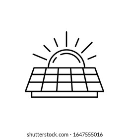 Panel, sun, solar panel icon. Simple line, outline vector ecology icons for ui and ux, website or mobile application