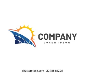 inspiración de la ilustración de la plantilla de diseño del símbolo del logotipo de la energía solar de panel surya