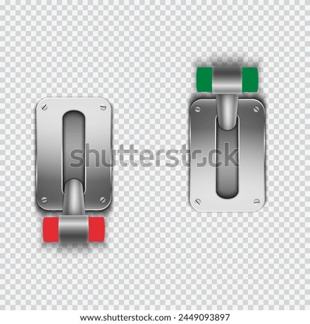 Panel Switch Button Power On Off  Handle Illustration Vector