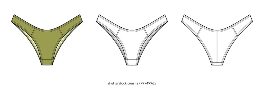 Panel Thong Bikini Bottom
