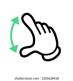 panel touch icon set-cartoon style