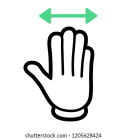 panel touch icon set-cartoon style
