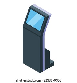 Panel touchscreen icon isometric vector. Hand system. Smart action