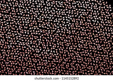 Panel with triangles of different shades of Golden color. Halftone effect. Digital gradient. Luxury background. Texture of gold metal. Vector illustration