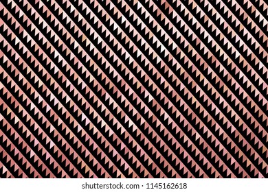Panel with triangles of different shades of Golden color. Halftone effect. Digital gradient. Luxury background. Texture of gold metal. Vector illustration