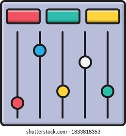 panel vector color line  icon 