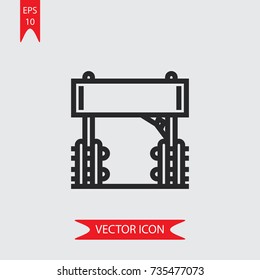 Panel vector icon, illustration symbol