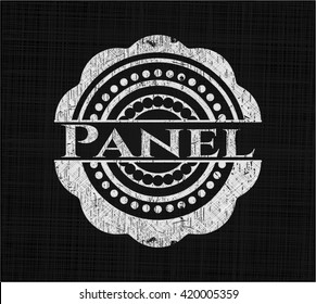 Panel written on a blackboard