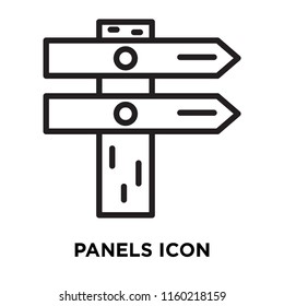 Panels icon vector isolated on white background, Panels transparent sign , linear symbol and stroke design elements in outline style
