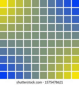Panels pixel art squares 10 x 10 blue and yellow color of the sun and sea waves, vector illustration pixel art colors peace good and prosperity.