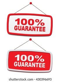 panels with text - 100% guarantee