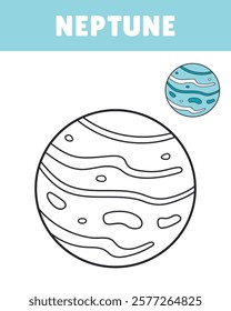 Panet neptune coloring page worksheet