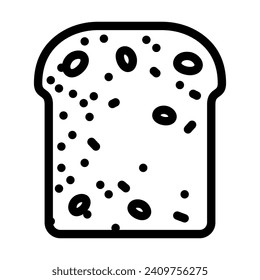 panettone bread italian cuisine line icon vector. panettone bread italian cuisine sign. isolated contour symbol black illustration
