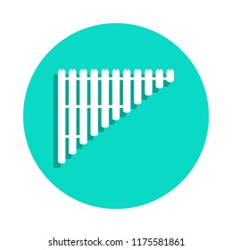 Panfleight icon in badge style. One of Music Instruments collection icon can be used for UI, UX